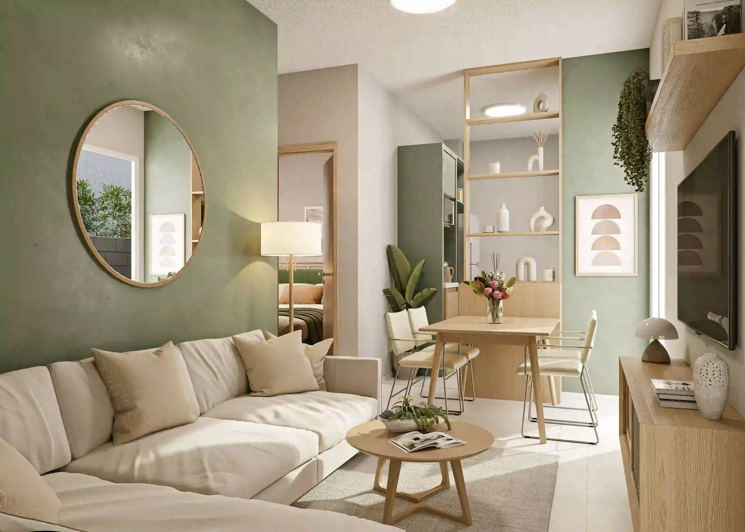 Residencial Tulle - Sala de estar do apartamento