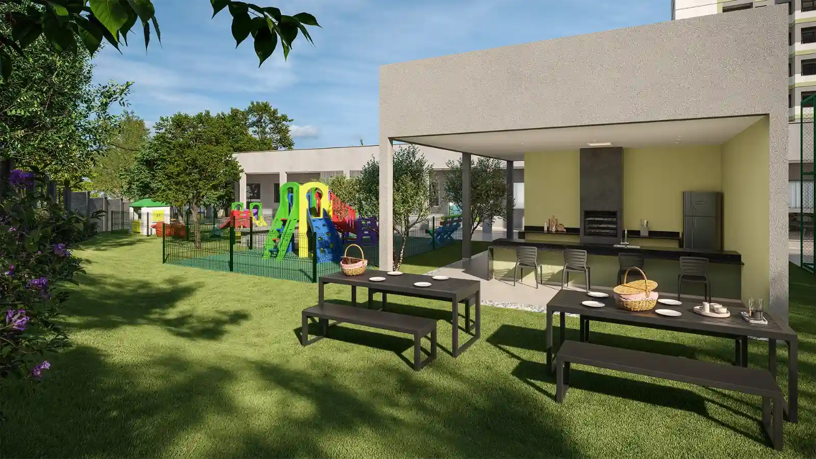 Playground e área de convivência do Caminho dos Alecrins