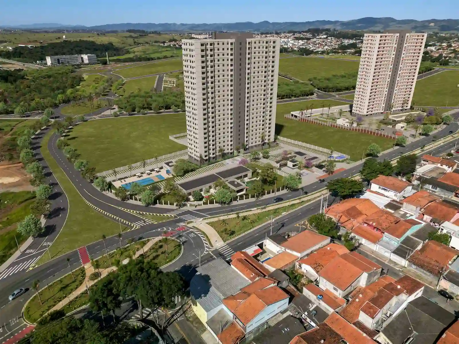 Vista aérea da região da Cidade Sete Sóis, Zona Leste de São José dos Campos