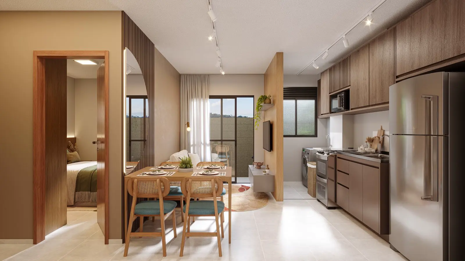 Sala e cozinha Campo dos Pampas